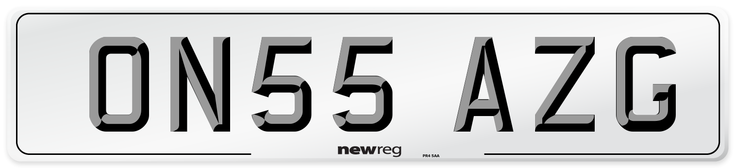ON55 AZG Number Plate from New Reg